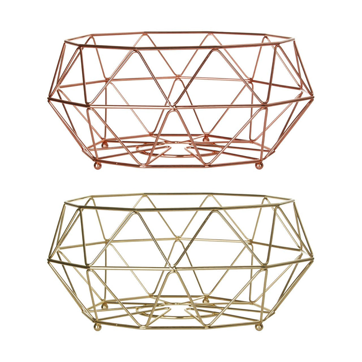 Vertex Gold Finish Fruit Basket