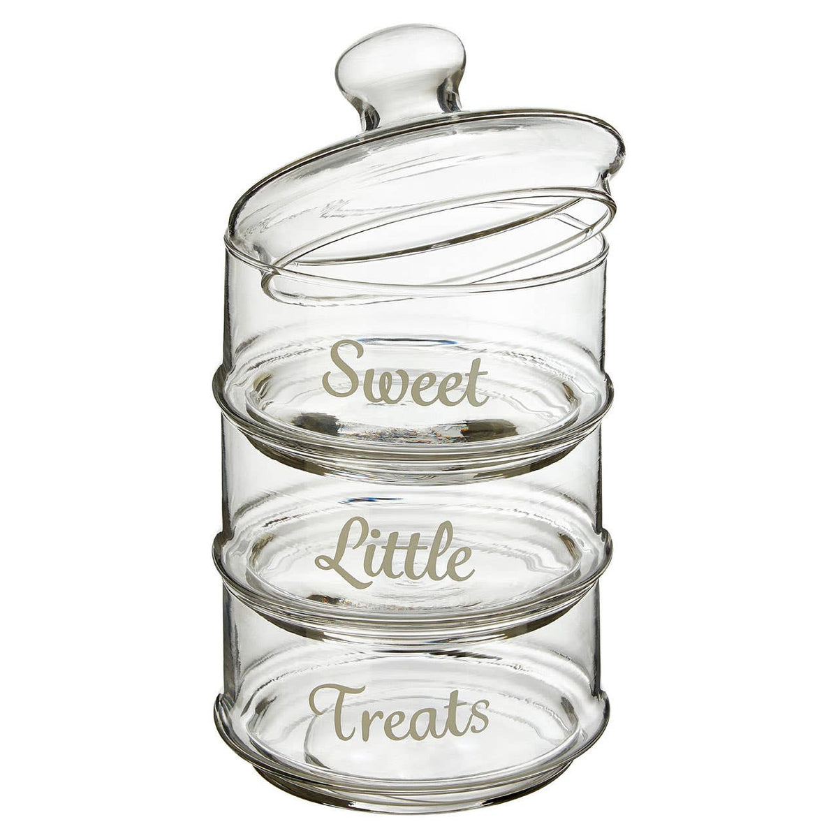 Olivia Stackable 3 Tier Glass Storage Jar