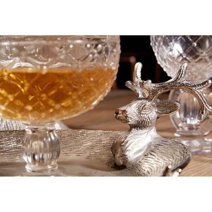 Stag Nickel Finish Serving Tray