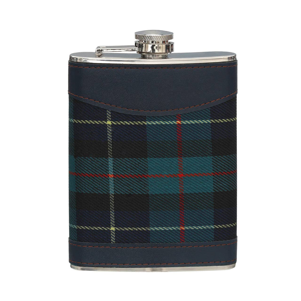 Auden Green Tartan Hip Flask