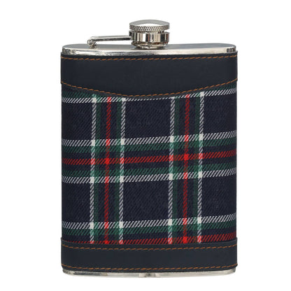 Auden Blue Tartan Hip Flask