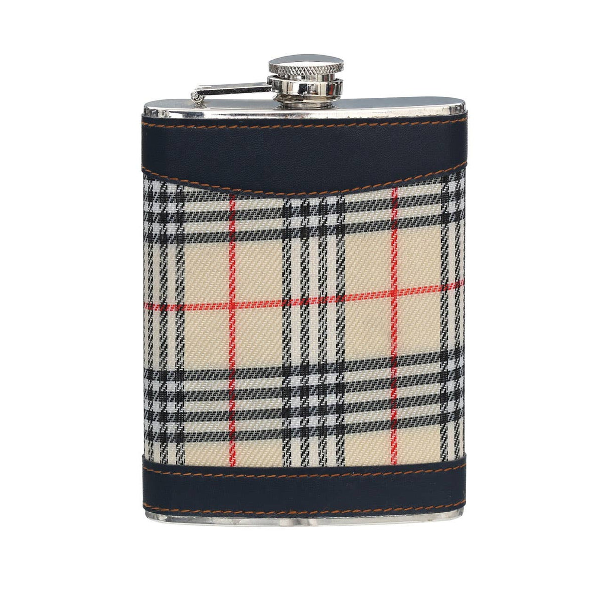 Auden Cream Tartan Hip Flask