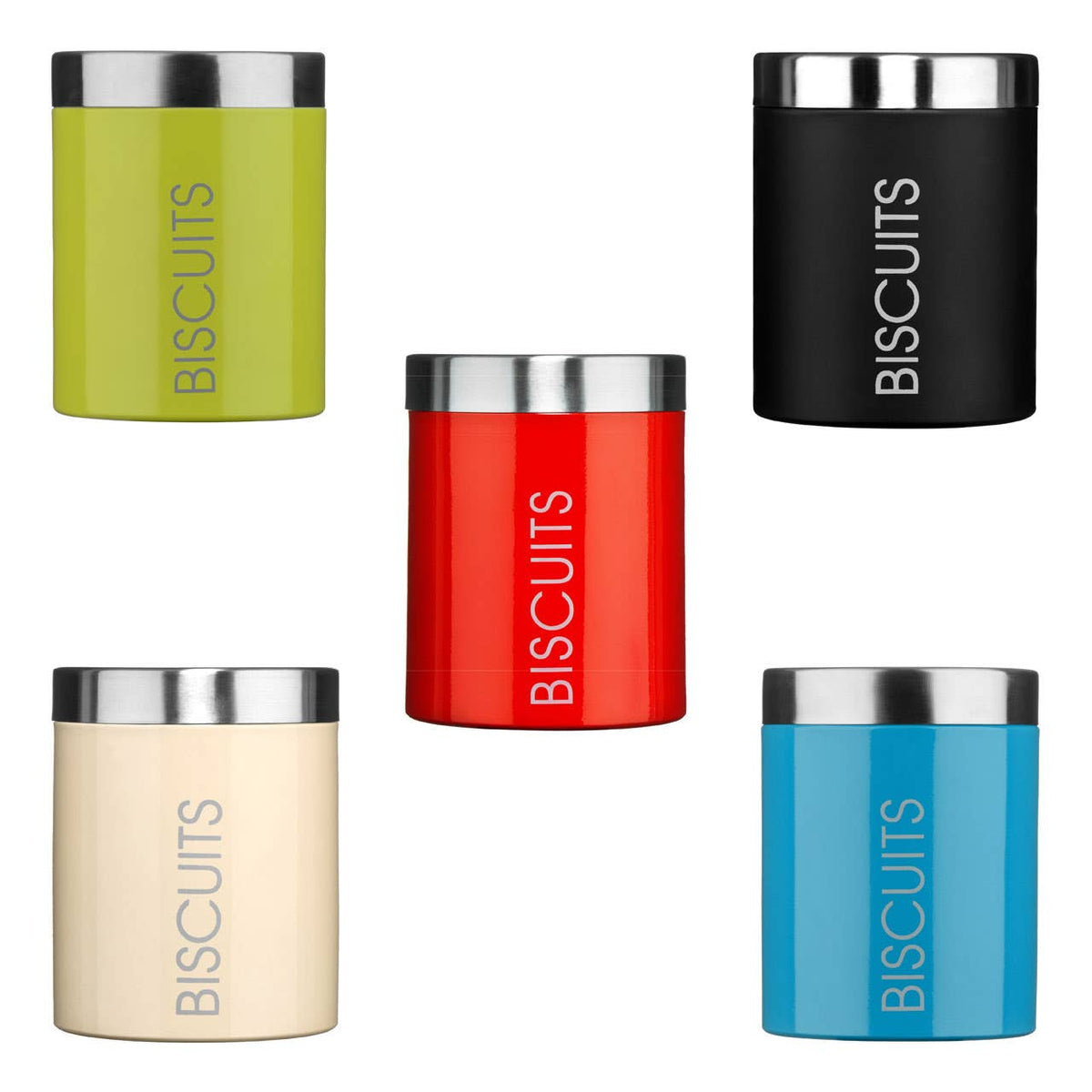 Liberty Black Enamel and Silver Biscuit Canister