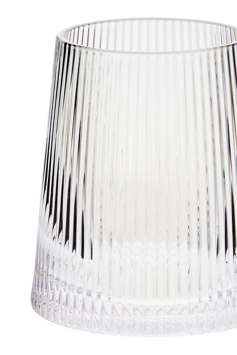 Set Of Four Ribbed Glass Tumblers 1405545