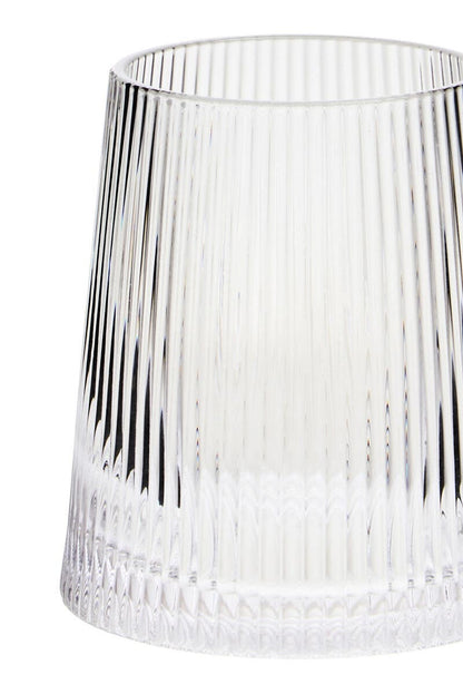 Set Of Four Ribbed Glass Tumblers 1405545