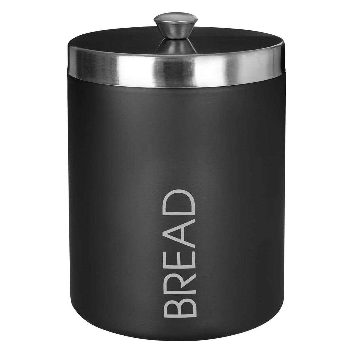 Liberty Black Enamel and Silver Bread Bin
