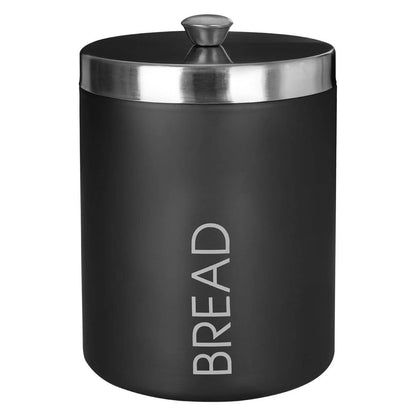 Liberty Black Enamel and Silver Bread Bin