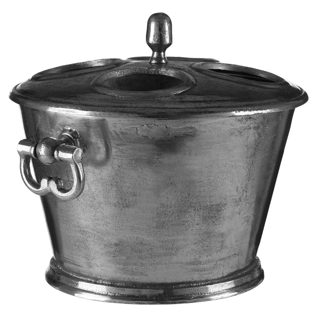 Rustic Antique Silver 4 Bottle Wine Cooler