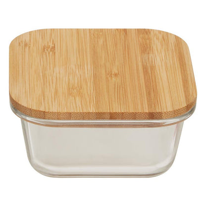 Freska 320ml Glass Container With Bamboo Lid