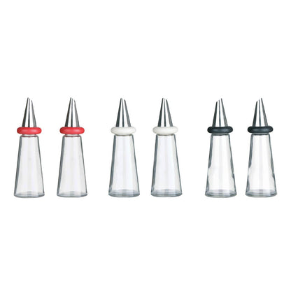Cone Condiments Plastic Oil and Vinegar Set - Red