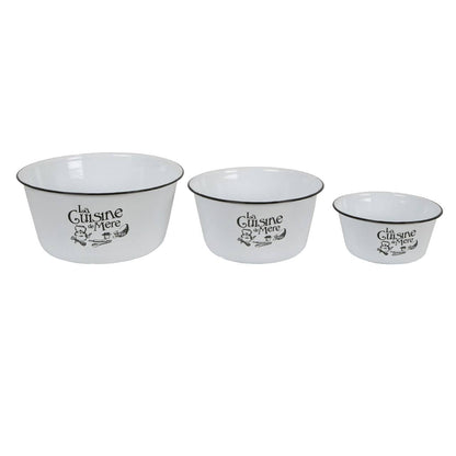 La Cuisine De Mere Set Of 3 Mixing Bowls.