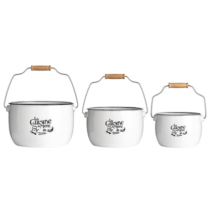 La Cuisine De Mere Set of 3 Storage Pots.