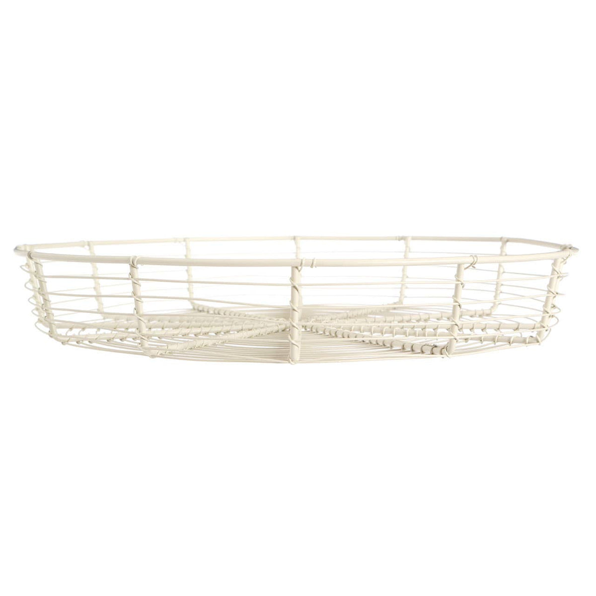 Cream Wire Bread Basket