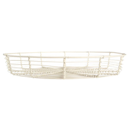 Cream Wire Bread Basket