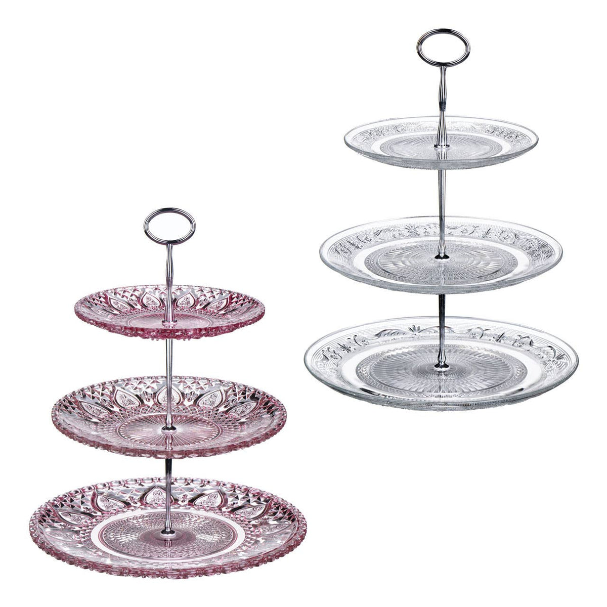 Molly Clear Glass 3 Tier Cake Stand