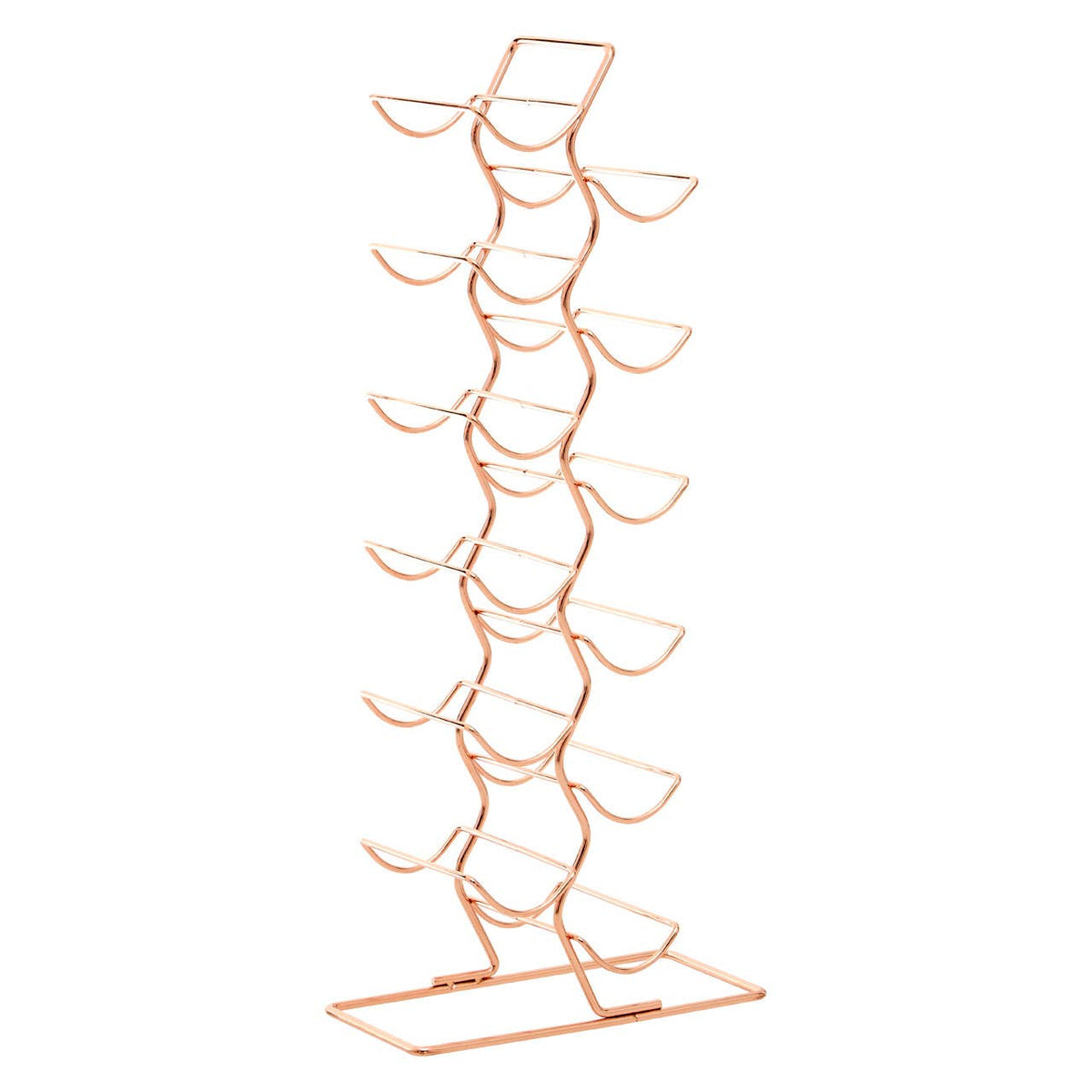 Wren 12 Tier Wine Rack With Copper Finish