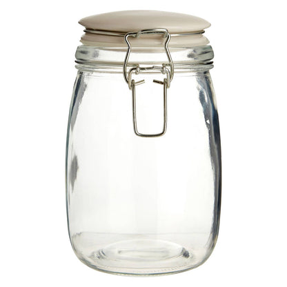 Country Cottage Set of 3 Glass Jars in a Basket