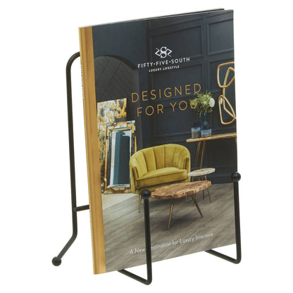 Reyna Matt Black Finish Cookbook Stand