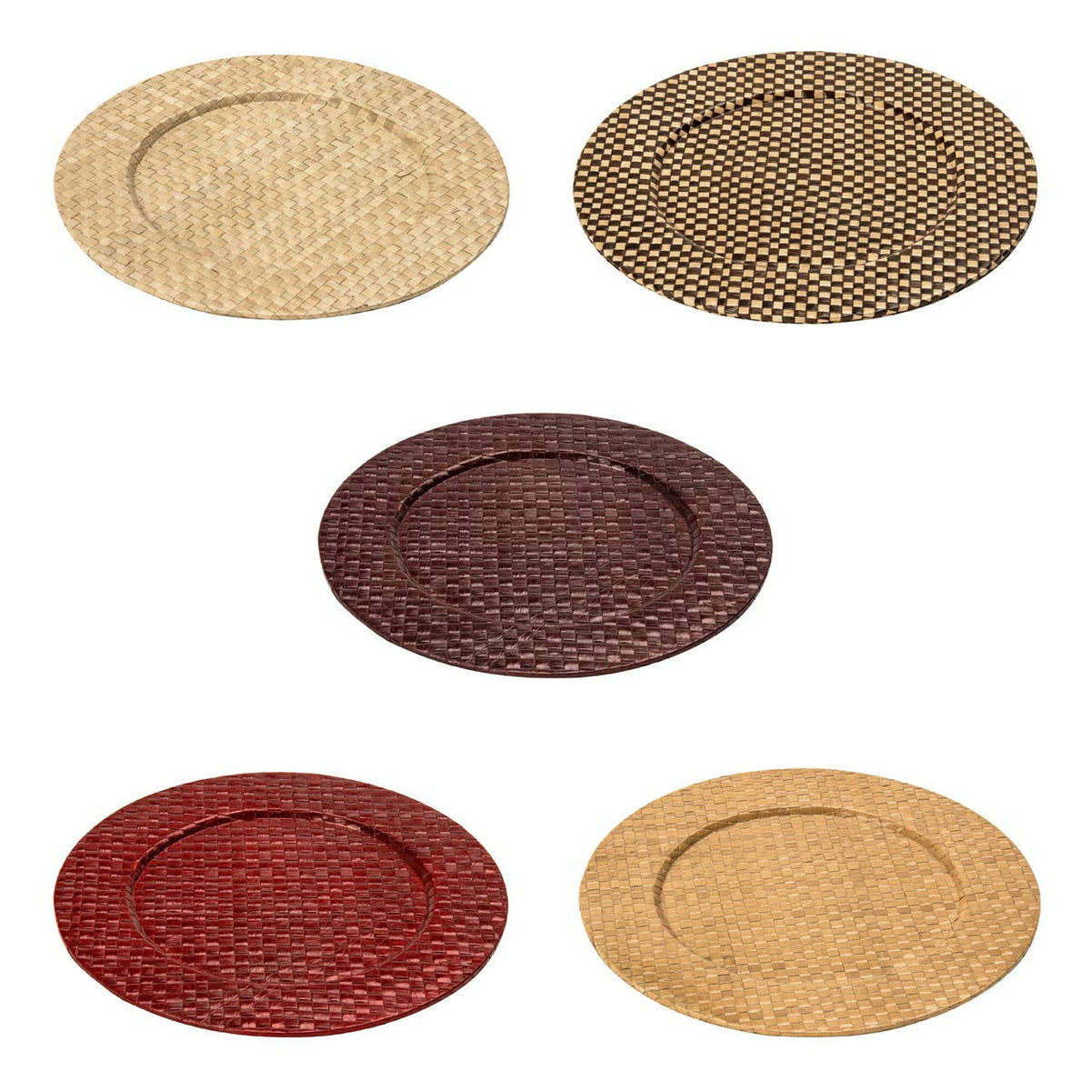 Pandanus Black And Natural Charger Plate