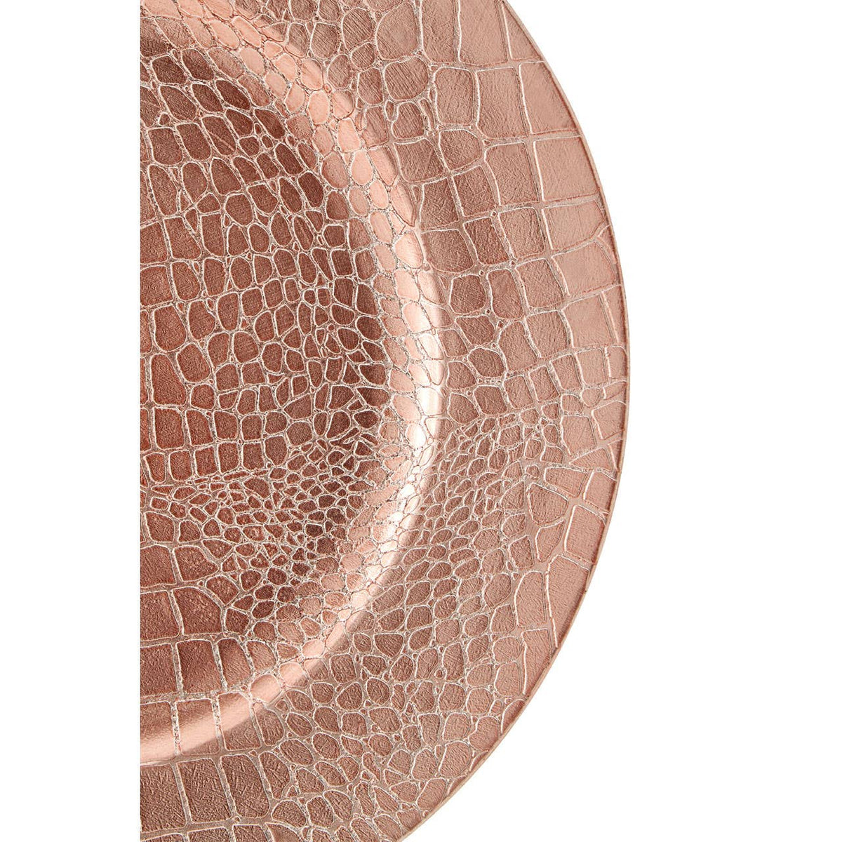 Dia Rose Gold Textured Charger Plate