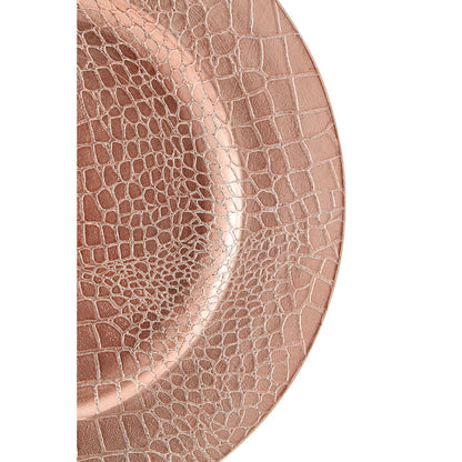 Dia Rose Gold Textured Charger Plate