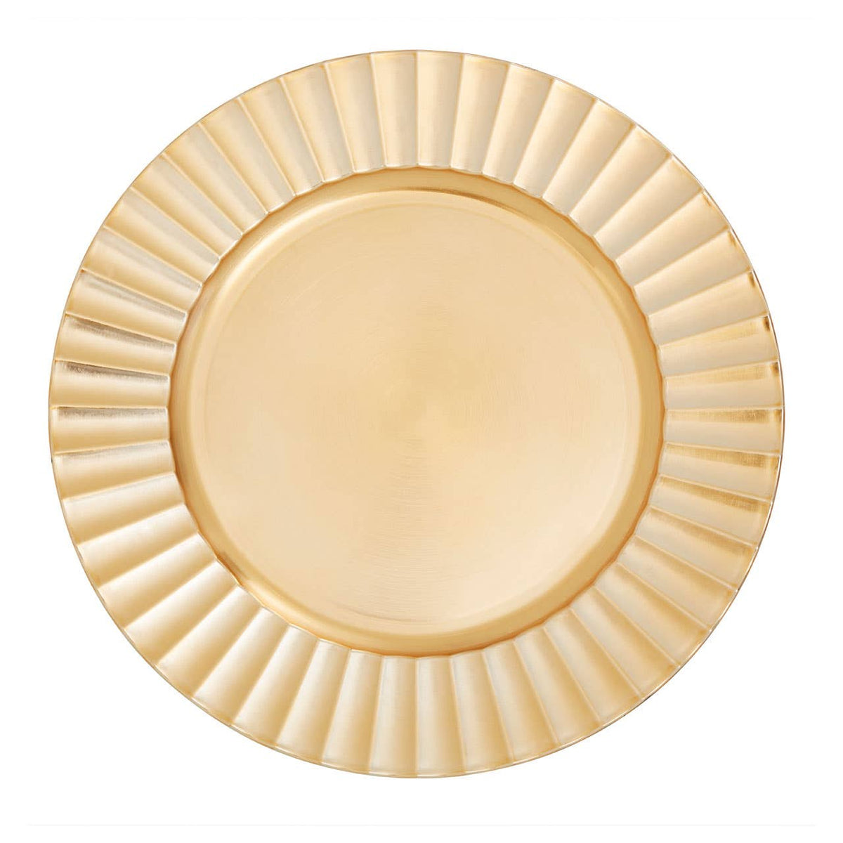 Dia Gold Finish Wave Charger Plate