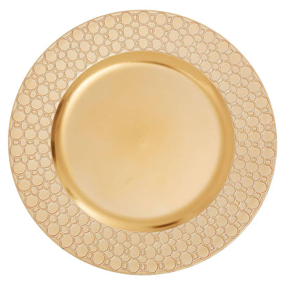 Dia Gold Honeycomb Charger Plate