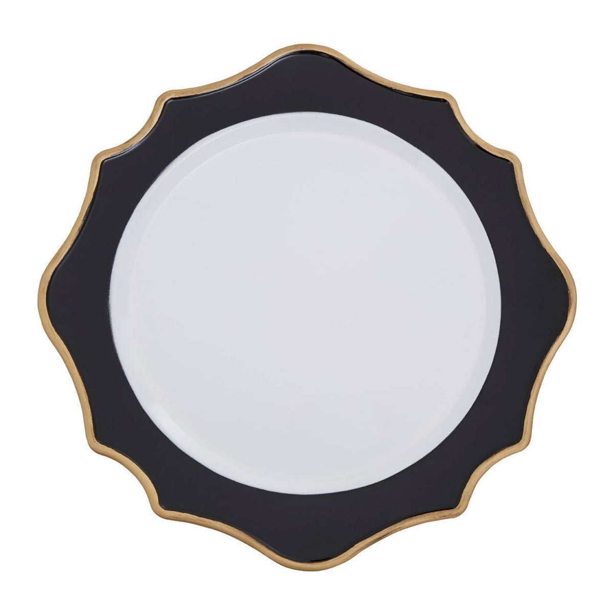 Dia Black And White Round Charger Plate