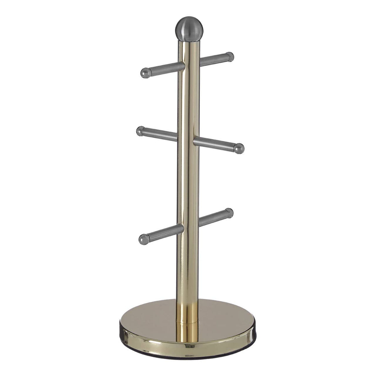 Hirano 6 Cup Mug Tree - Gold Finish