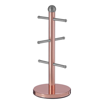 Hirano 6 Cup Mug Tree - Copper Finish