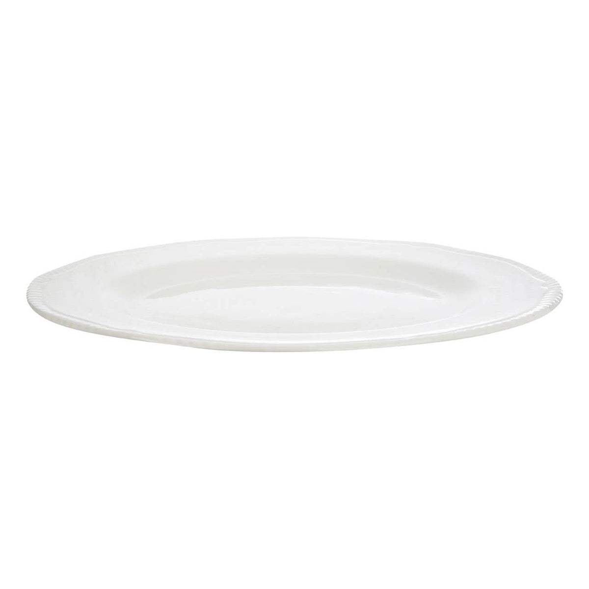Quinn Large Embossed White Plate