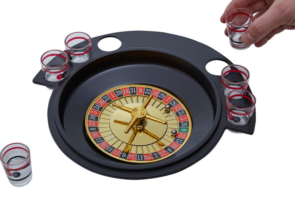 Roulette 6 Glass Lucky Shot Drinking Game