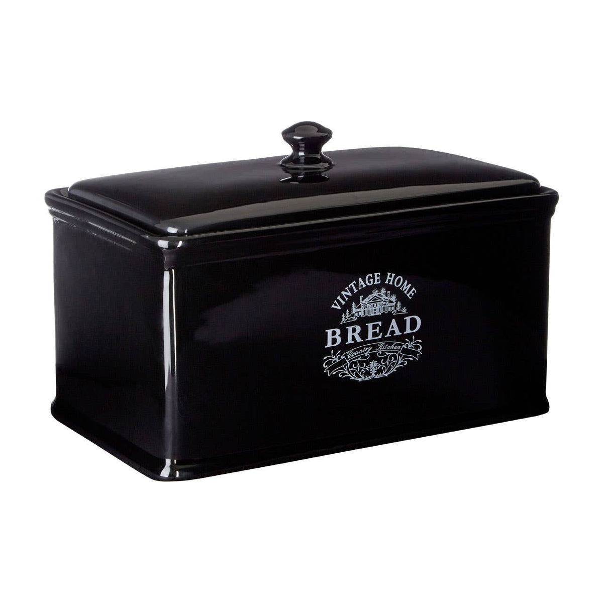 Vintage Home Black Dolomite Bread Crock