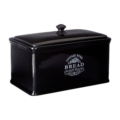 Vintage Home Black Dolomite Bread Crock