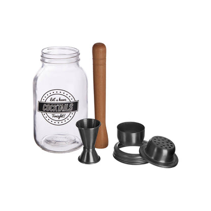 Ara 3 Piece Lets Have Cocktails Cocktail Jar