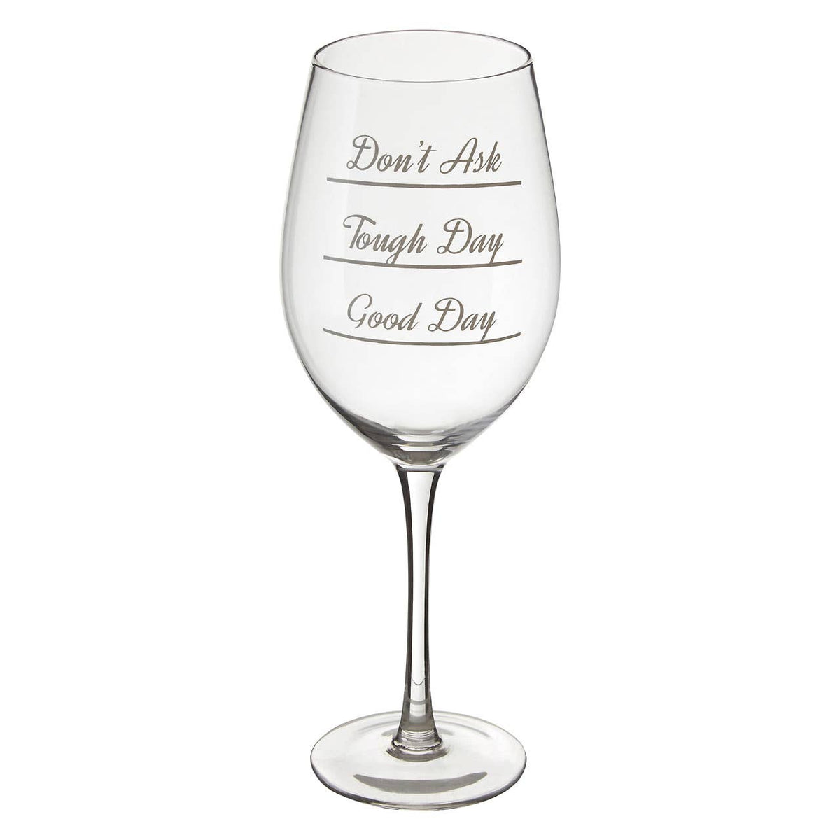 Verity Set of 2 Do Not Ask Large Wine Glasses