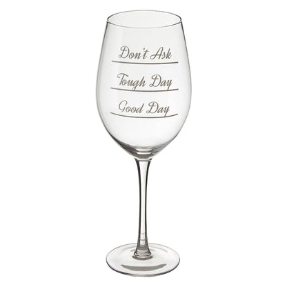 Verity Set of 2 Do Not Ask Large Wine Glasses
