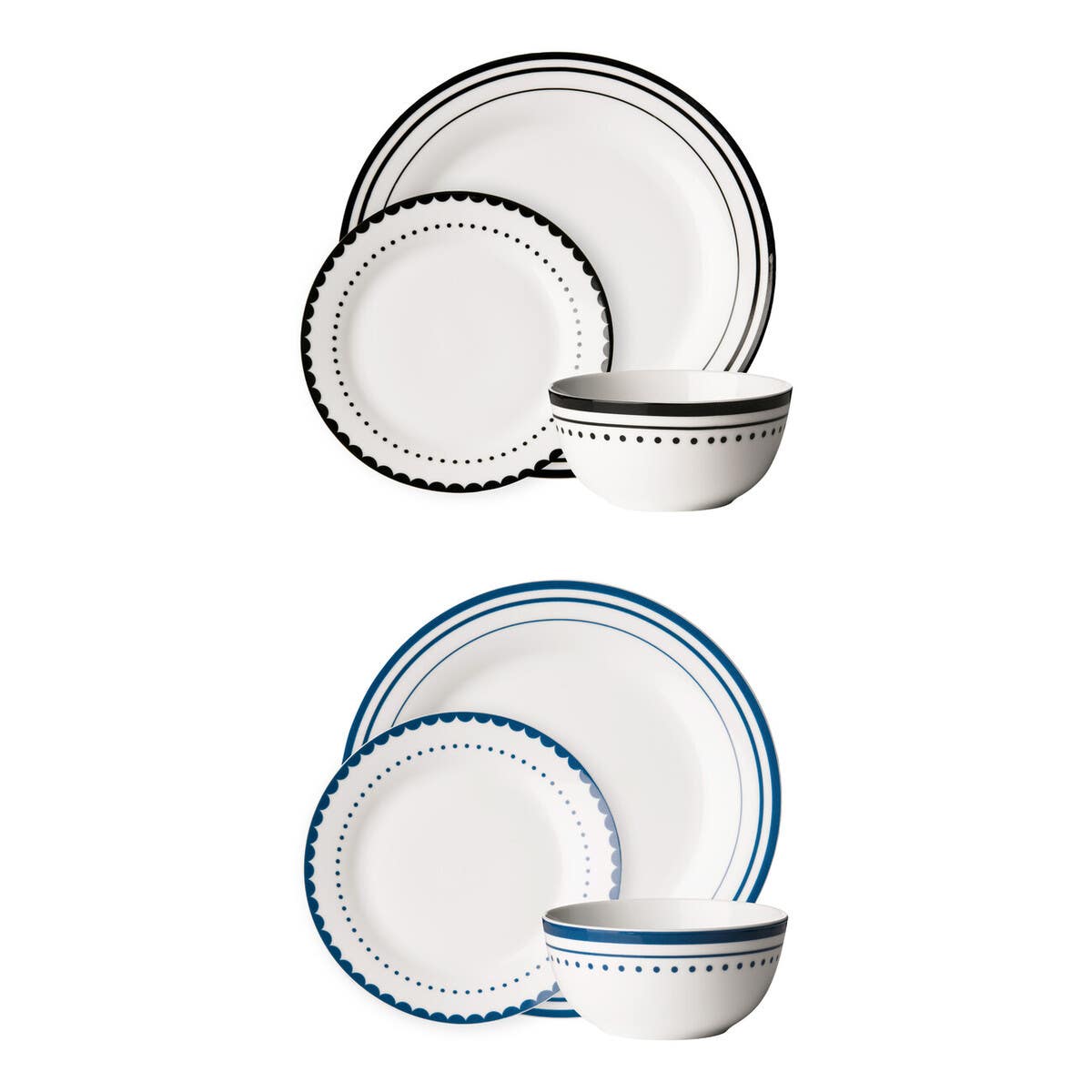 Avie  Saturn 12 Piece Blue Dinner Set