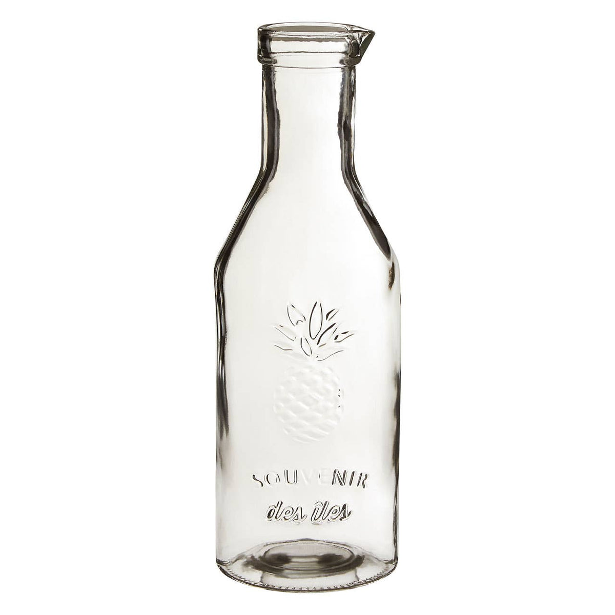 Dayla Clear Glass Embossed Pineapple Design 1000ml Carafe