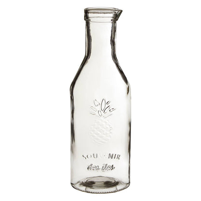 Dayla Clear Glass Embossed Pineapple Design 1000ml Carafe
