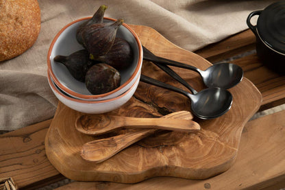 Calisto Terracotta Set of 2 White Glazed Mini Bowls