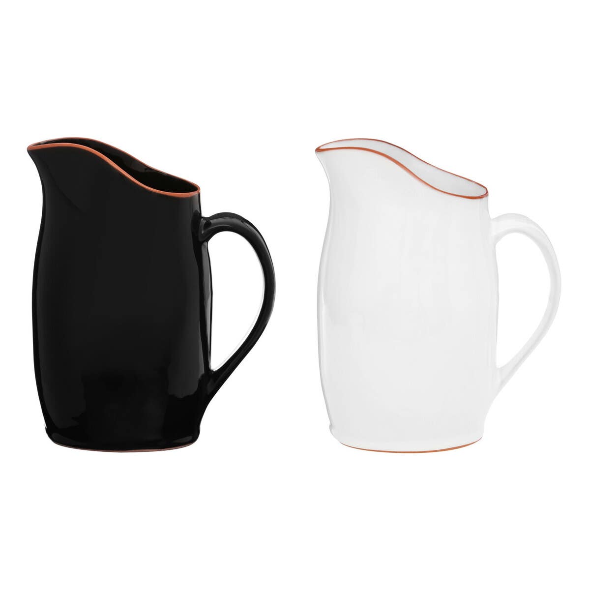 Calisto Terracotta Black Glazed Pitcher