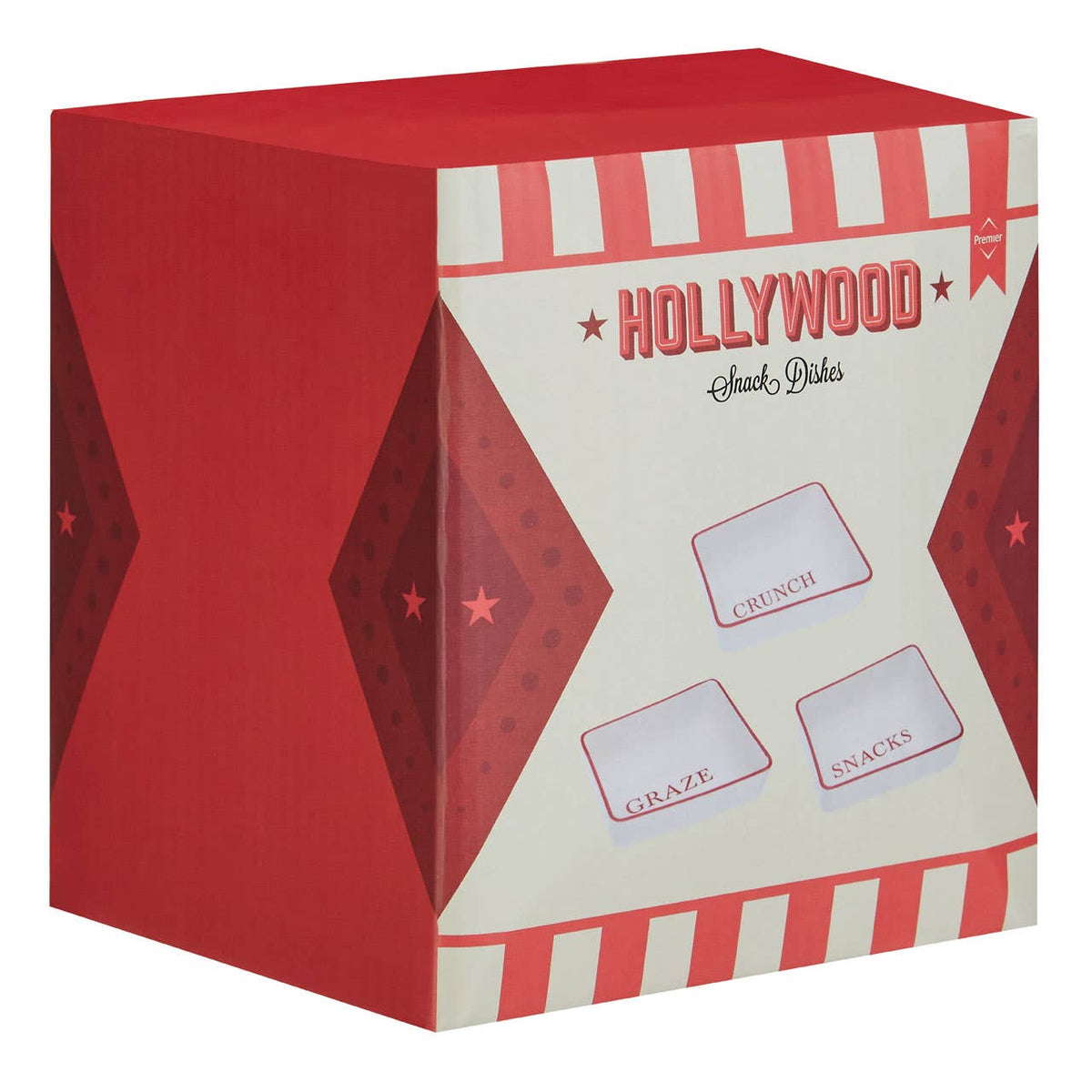 Set Of Three Hollywood Snack Dishes