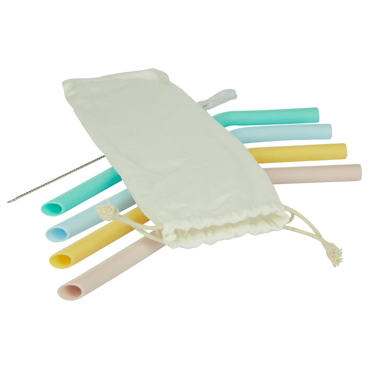 Mimo Set Of 4 Silicone Straws