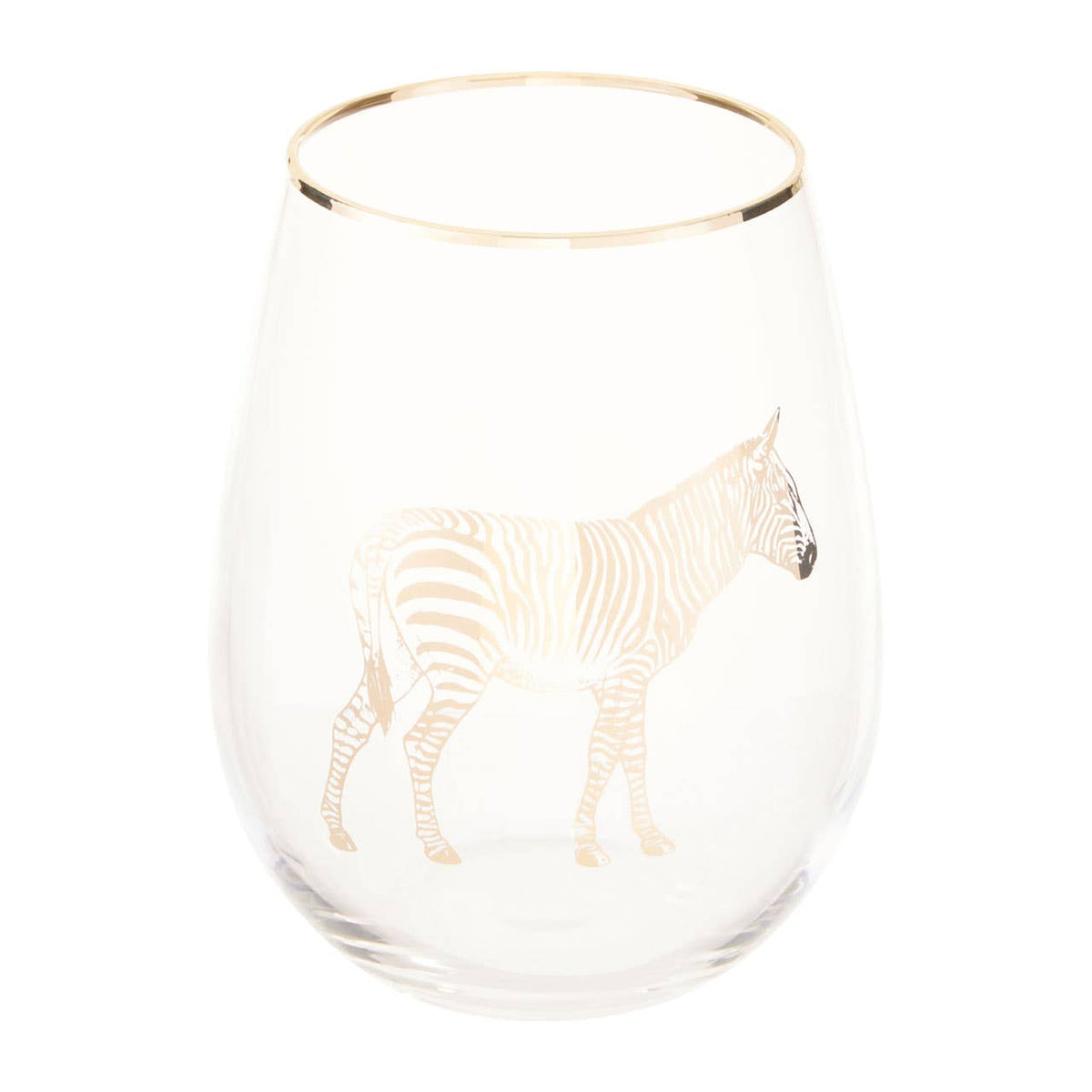 Nomi Gold Zebra Curved Tumbler