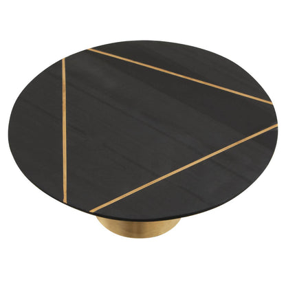 Omari Black Slate and Gold Cake Stand