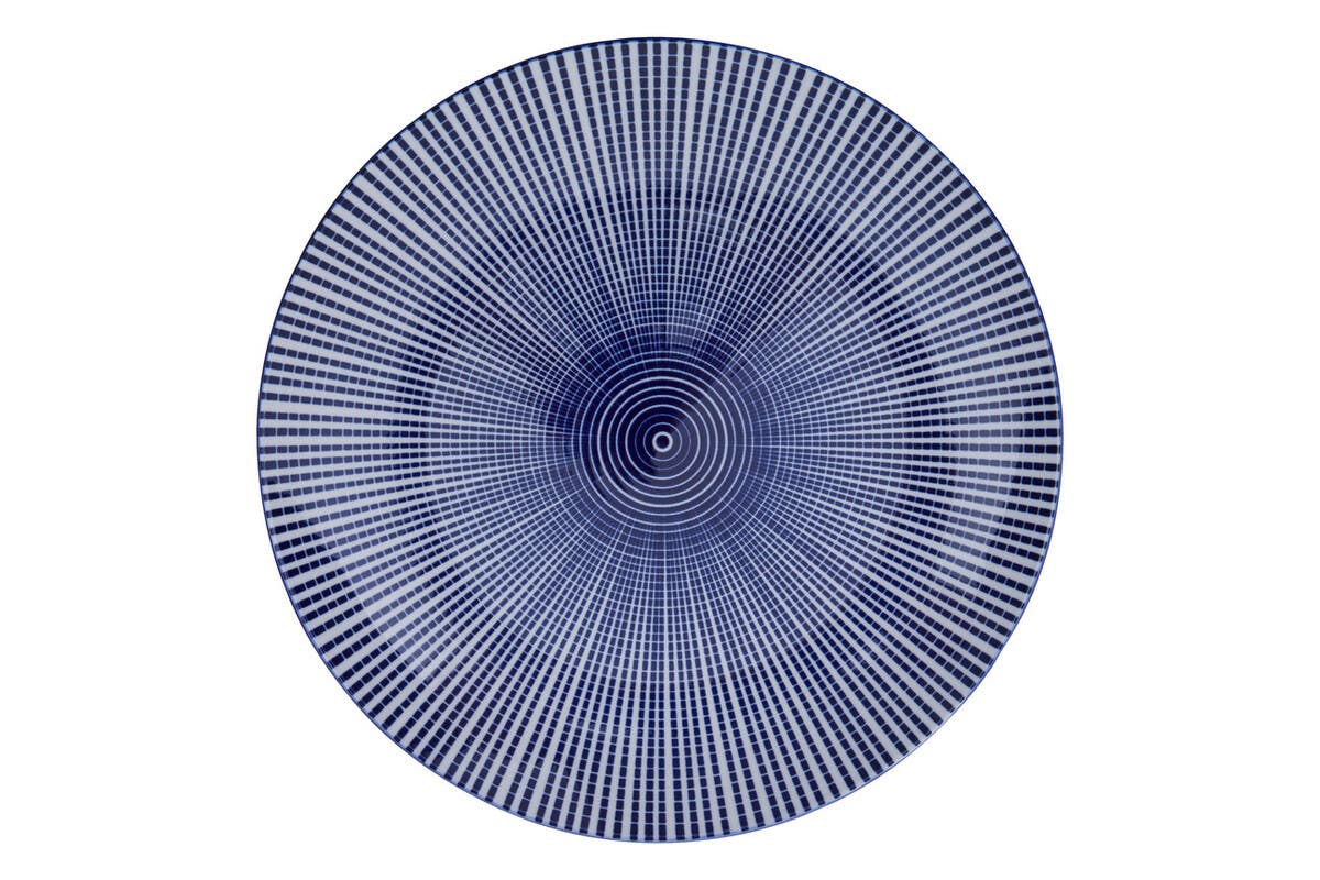 Maya 12 Piece Blue And White Dinner Set