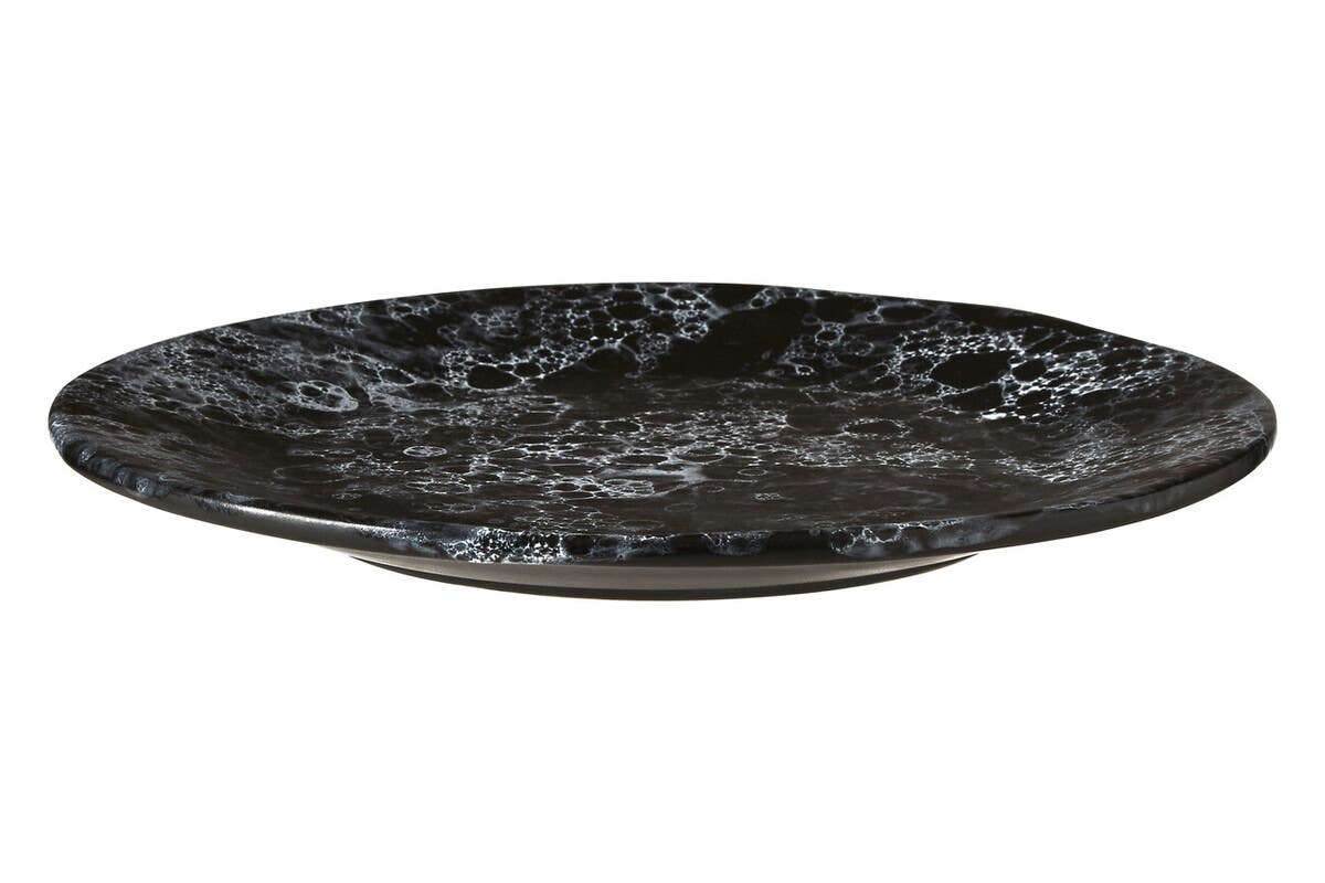 Hygge Black Marble Effect Dinner Plate