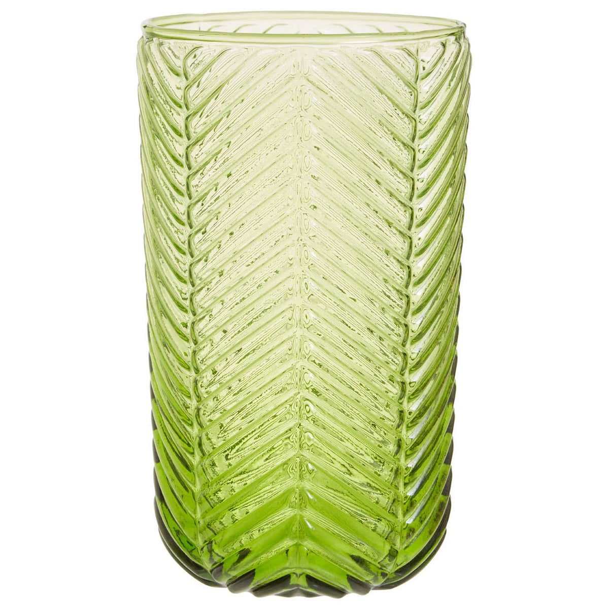 Fleur Set Of Four Green Highball Glasses