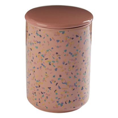 Yuki Large Pink Terrazzo Storage Canister